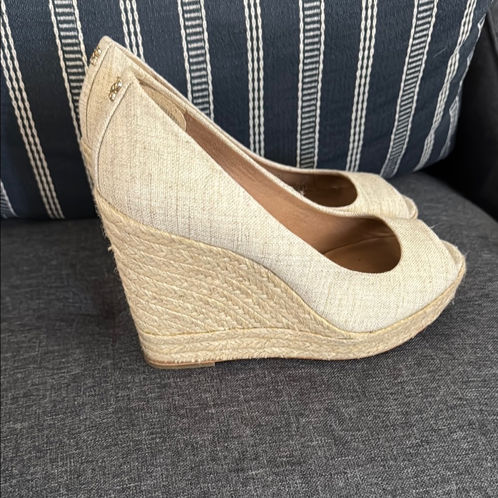 Women's Coach Cream Wedge Espadrilles